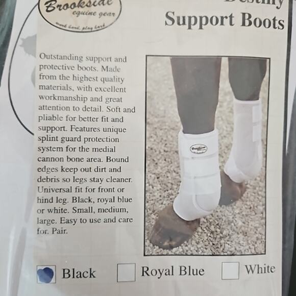 Brookside Destiny Equine Support Boots Black Small - Picture 5 of 7